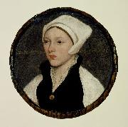 HOLBEIN, Hans the Younger Portrait of a Young Woman with a White Coif France oil painting artist